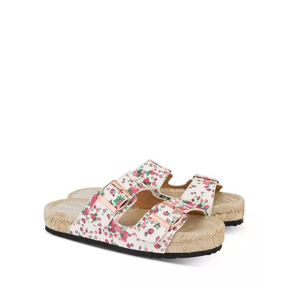 LoveShackFancy x Manebi Nordic Espadrille Slide Sandal Strawberry Print Size 9.5 - Picture 3 of 10